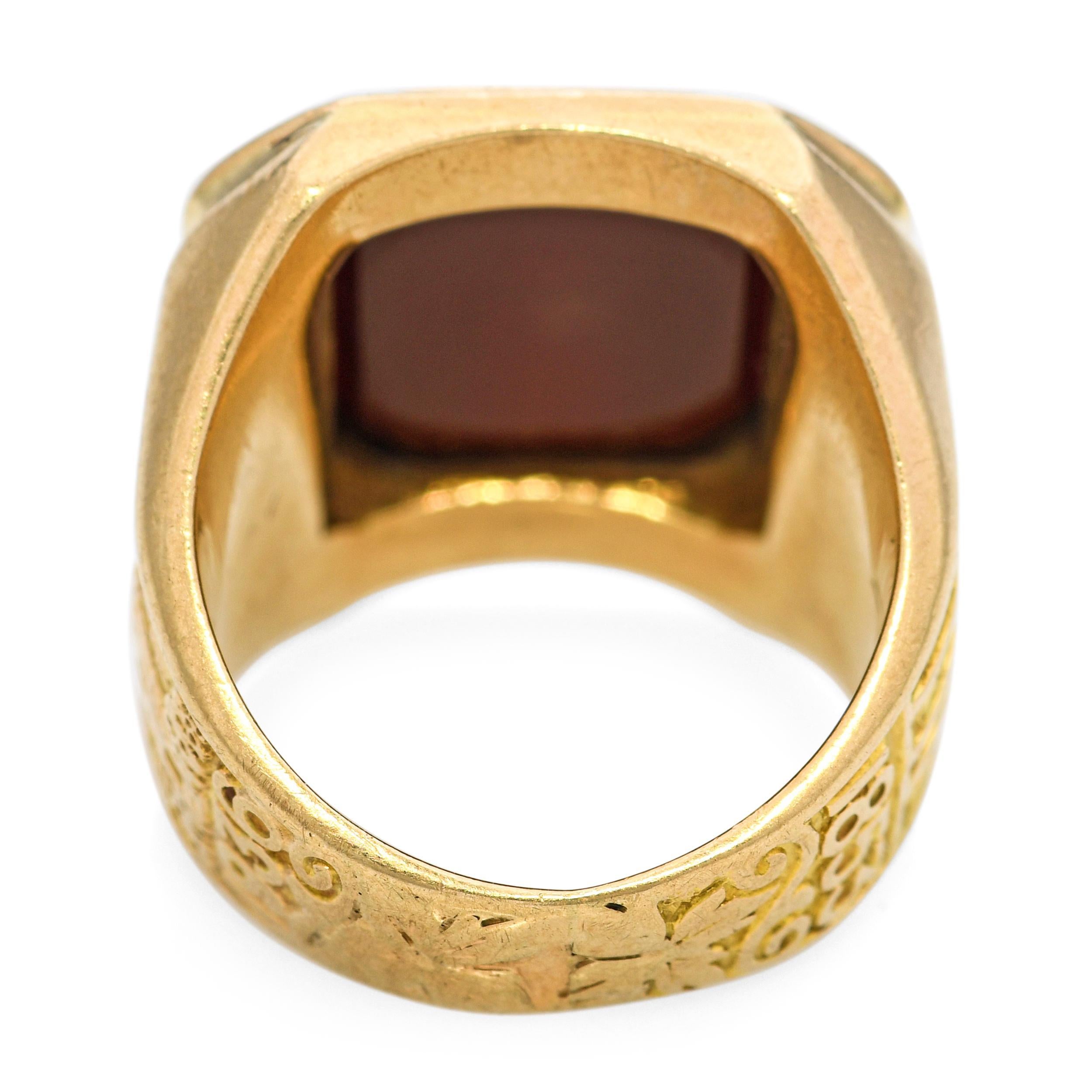 Anello Jostens del 1936 in oro 10k con incisione del Beaver College in vendita 1