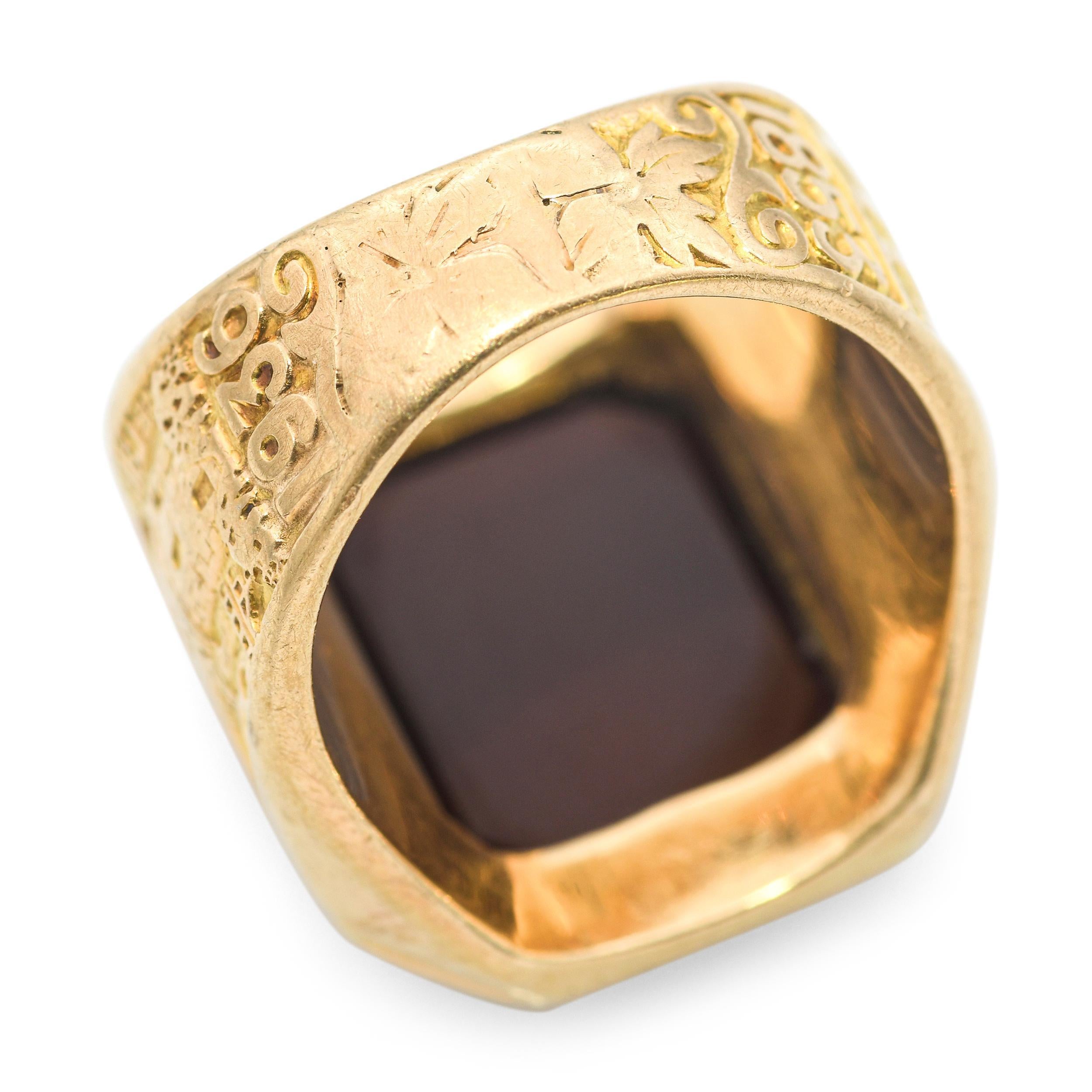 Anello Jostens del 1936 in oro 10k con incisione del Beaver College in vendita 3