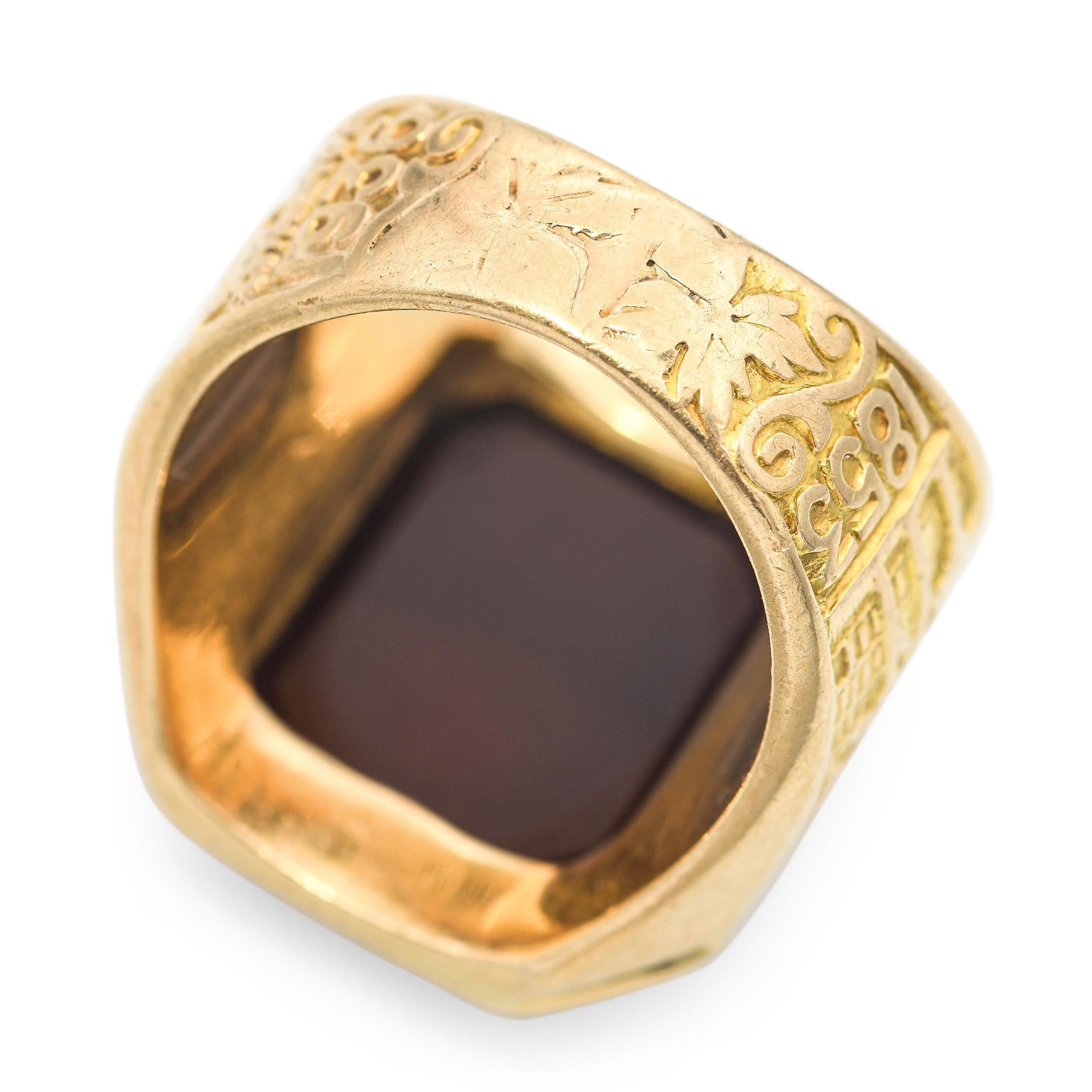 Anello Jostens del 1936 in oro 10k con incisione del Beaver College in vendita 4