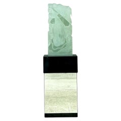 Vintage 1937 Joris Minne Et Albert Algae Frosted Glass Sculpture