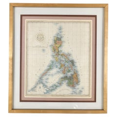 Vintage 1939 Karte der Philippinen und 1939 Cenus, Vintage