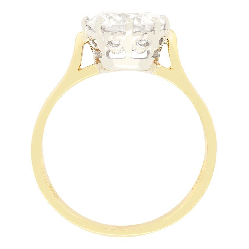 Solitär-Ring im Vintage-Stil mit 1,93 Karat Diamant, ca. 1980er Jahre im Zustand „Hervorragend“ in London, GB