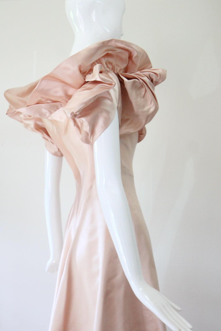 pink duchess satin dress Draped duchess satin minidress in pink - Alex Perry