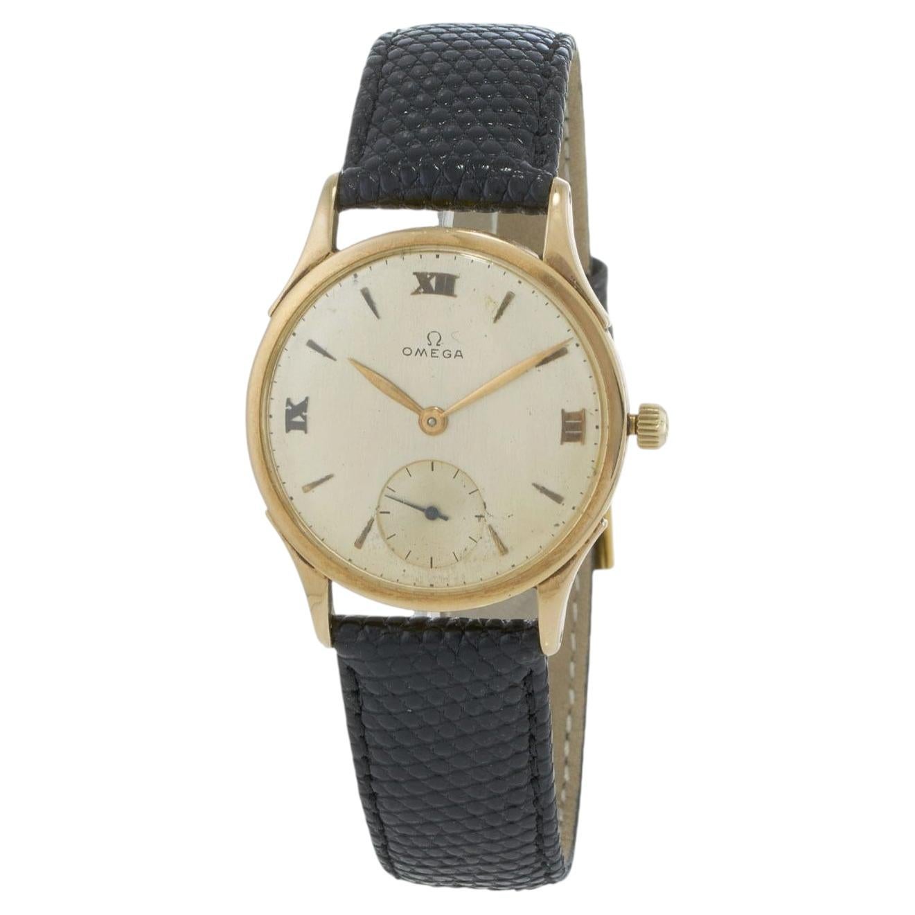 Vintage 1940 Omega 14KT Gold Sub-Seconds Dress Watch