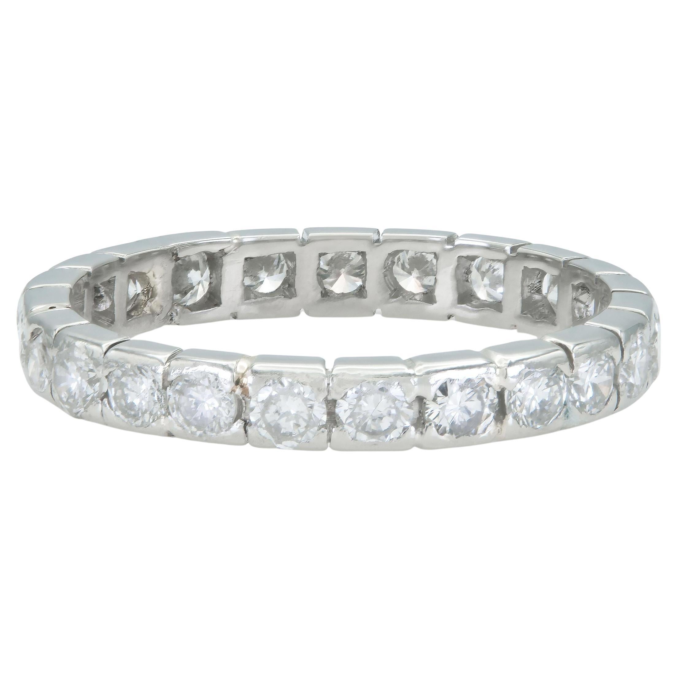 Vintage 1940s 1.15 Carat Diamond Eternity Band