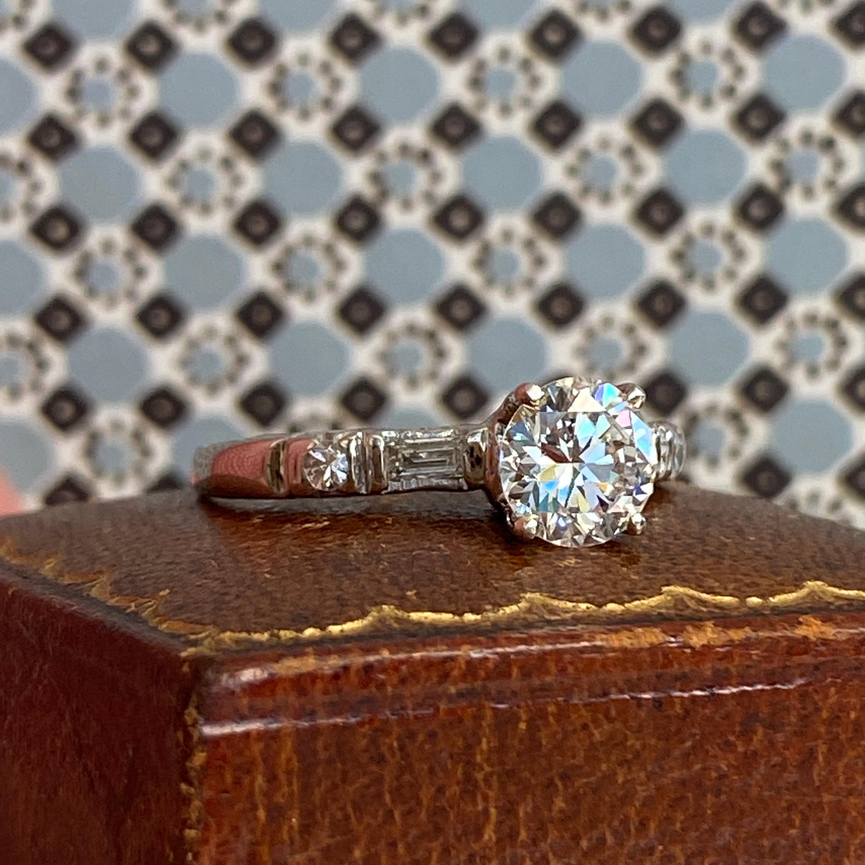 Vintage 1940’s 1.2ct Diamond 18k Engagement Ring 2