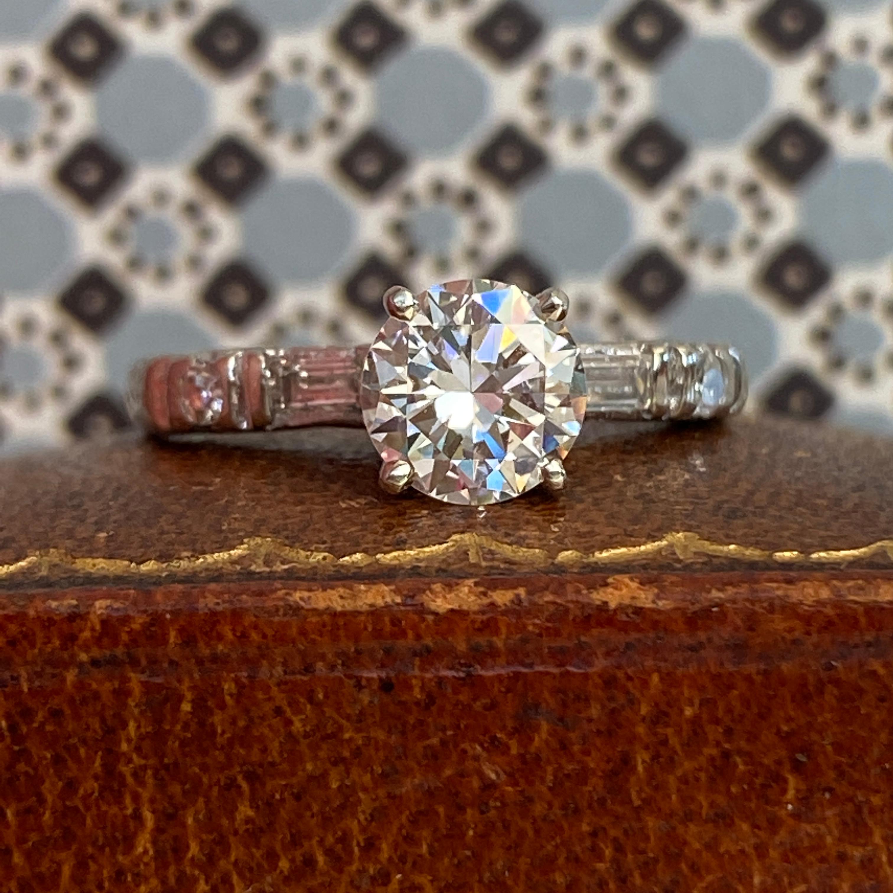 Vintage 1940’s 1.2ct Diamond 18k Engagement Ring 1