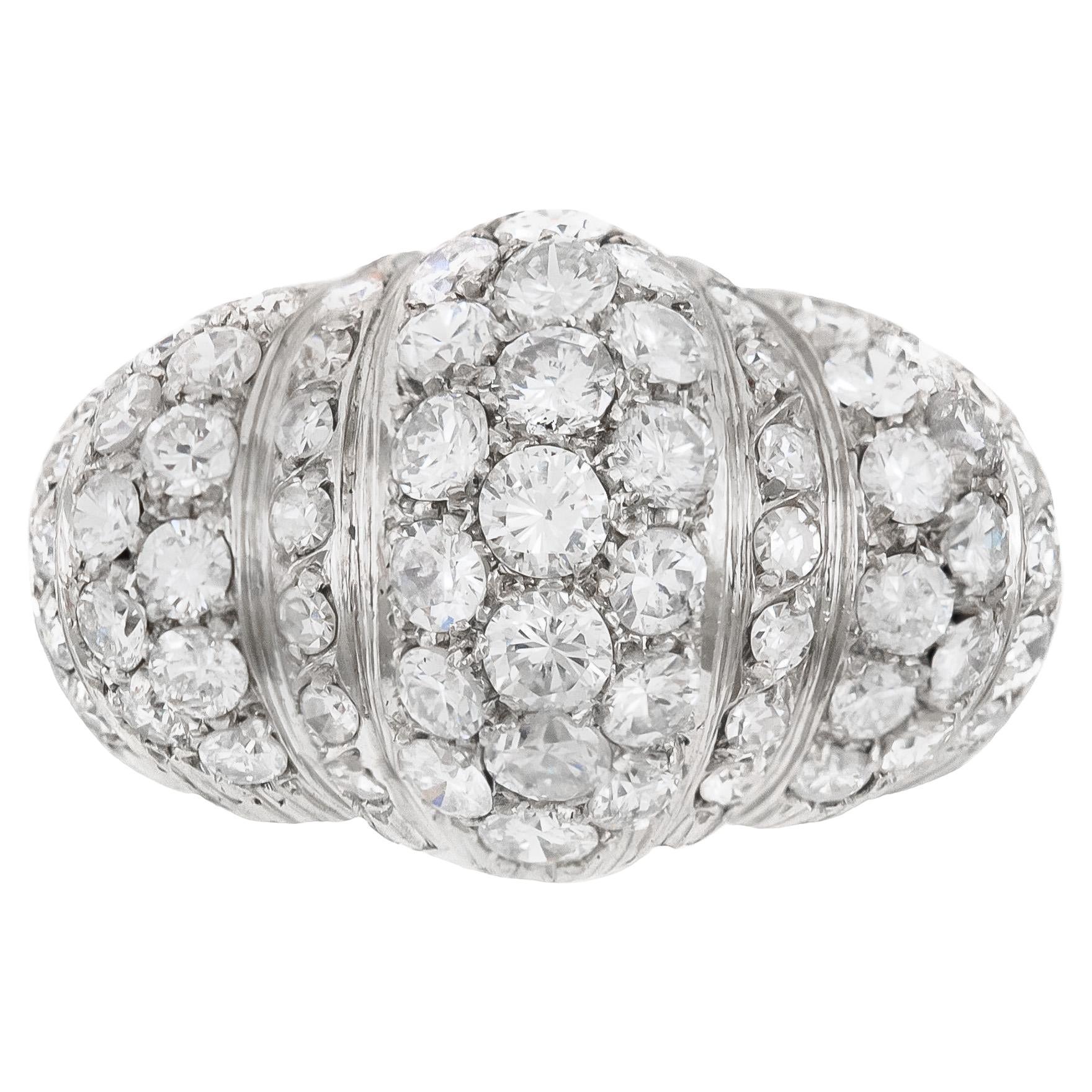 Vintage 1940s 3.50 Carat Diamond Ring en vente