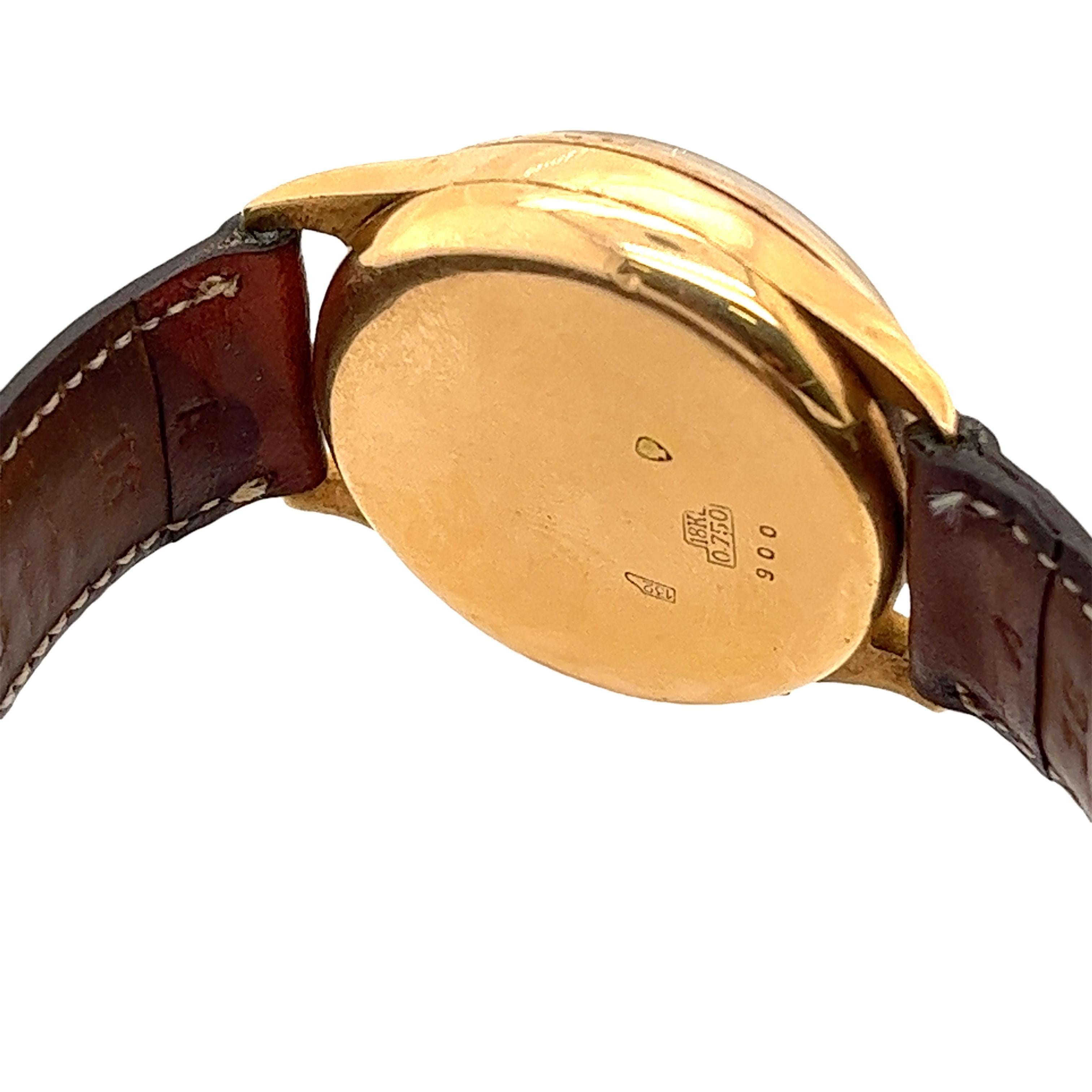 Vintage 1940er-50er Jahre Herren 18ct Rose Gold Uhr 2