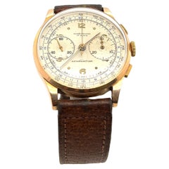 Vintage 1940er-50er Jahre Herren 18ct Rose Gold Uhr