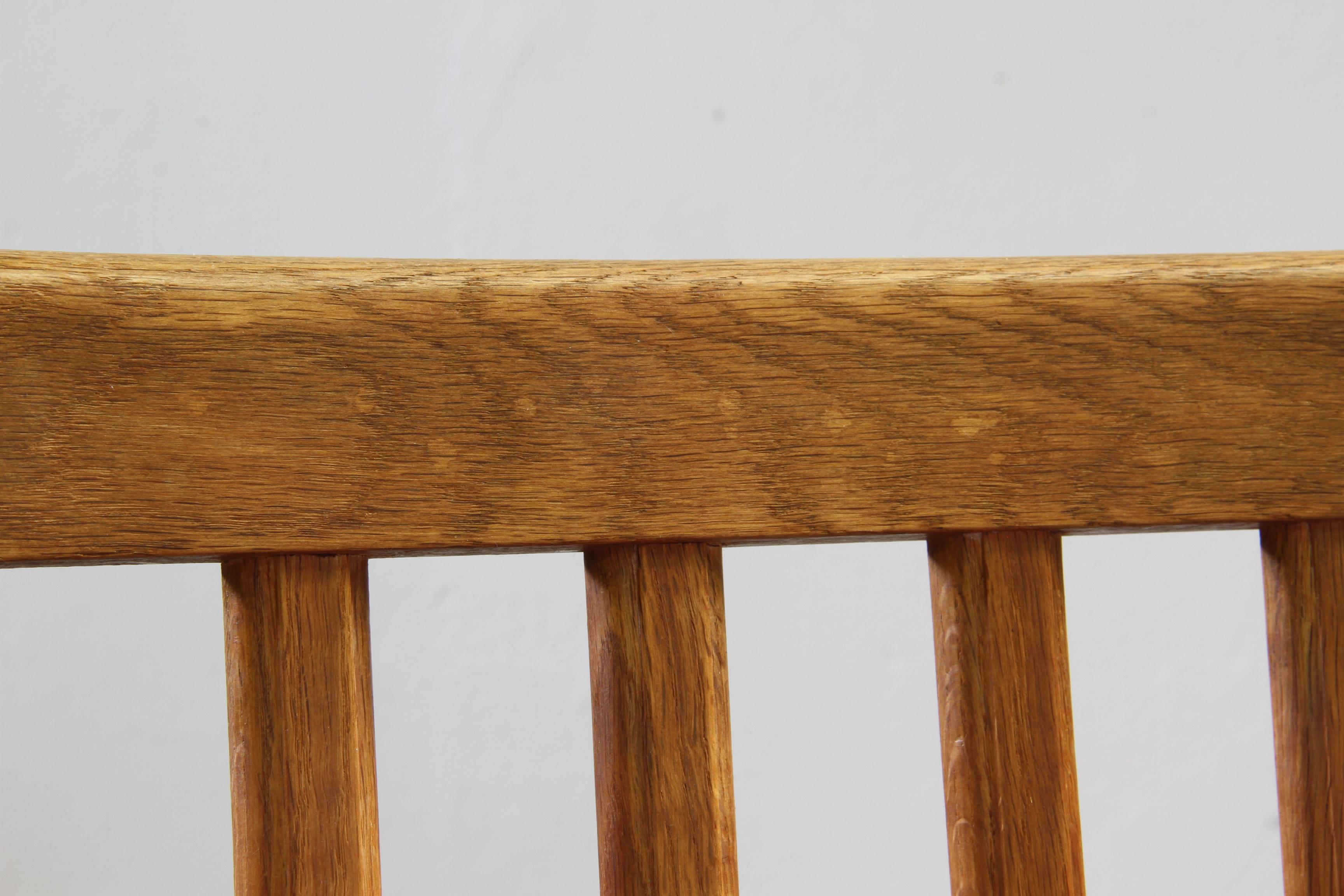 Vintage 1940s/50s Solid Oak Danish Farmhouse Chairs, Baroque style set of 4 For Sale 10