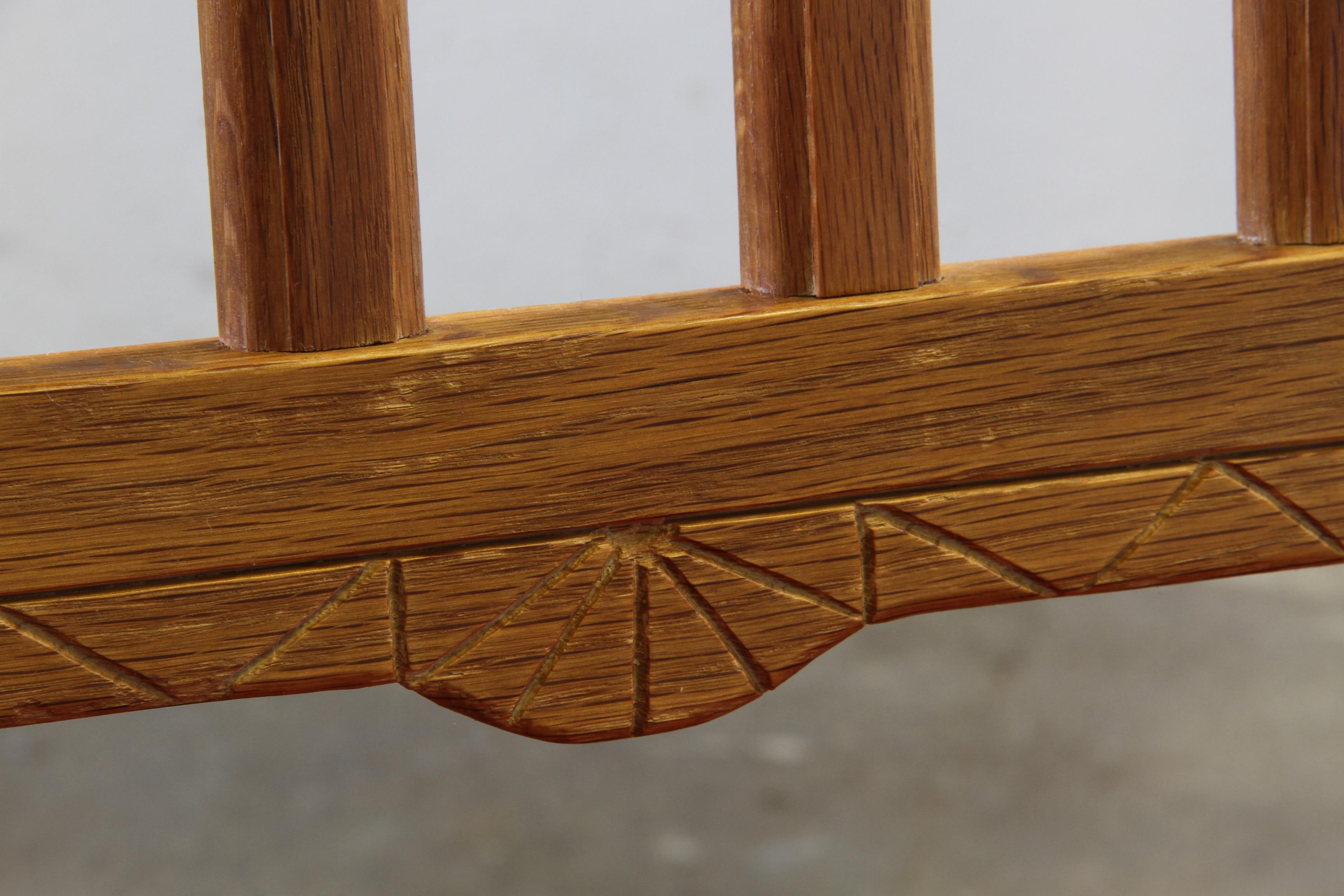 Vintage 1940s/50s Solid Oak Danish Farmhouse Chairs, Baroque style set of 4 For Sale 11