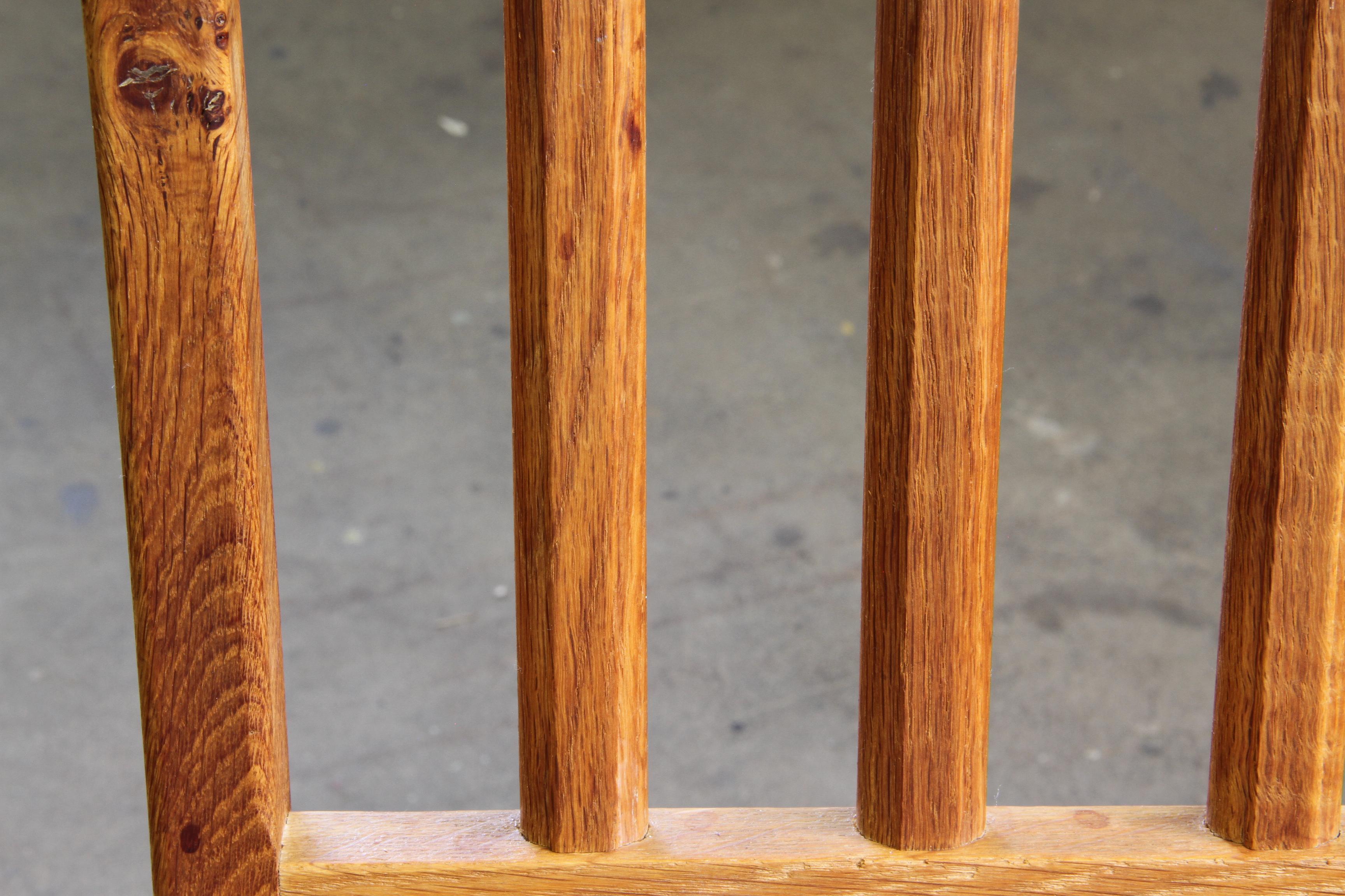 Vintage 1940s/50s Solid Oak Danish Farmhouse Chairs, Baroque style set of 4 For Sale 12