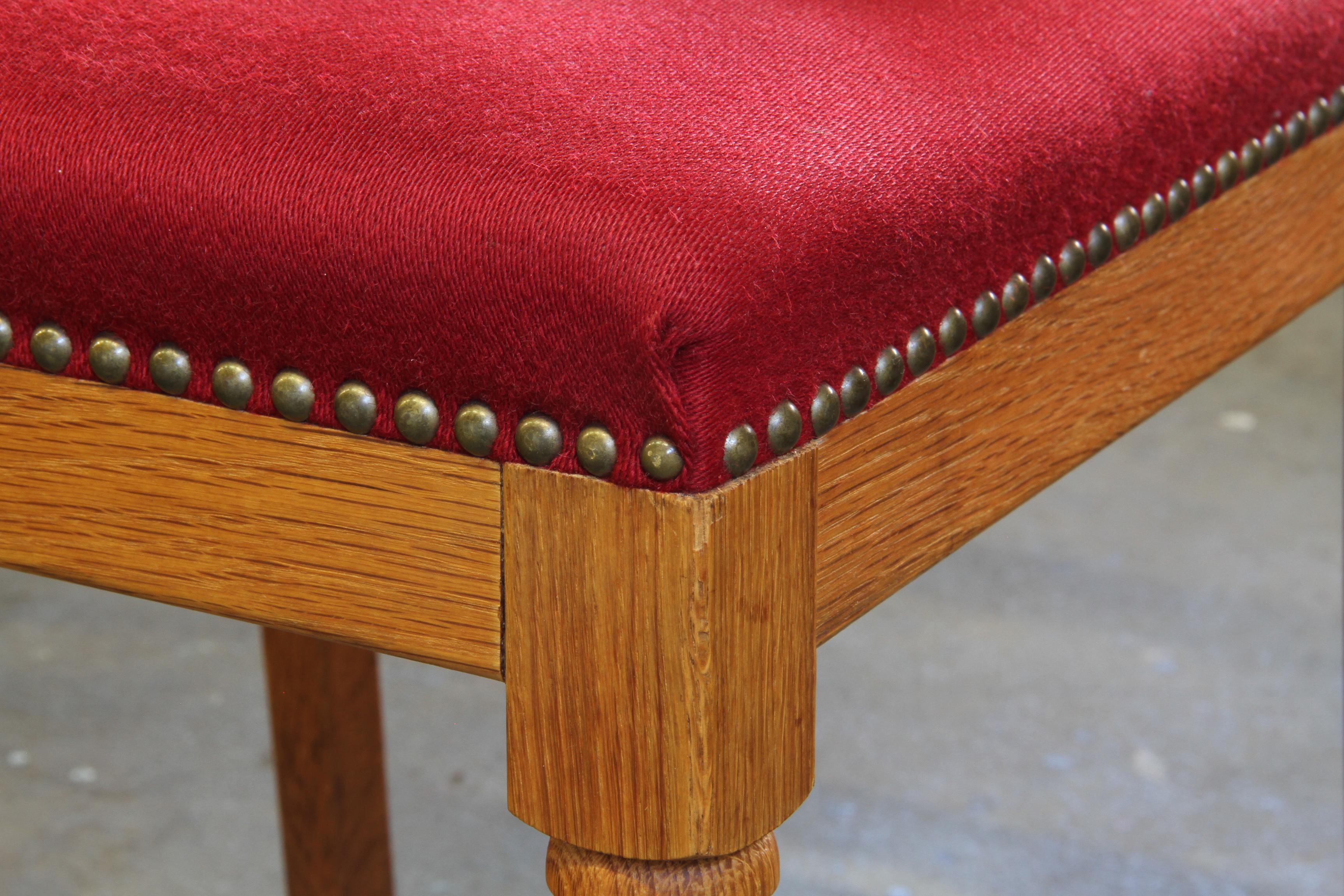 Vintage 1940s/50s Solid Oak Danish Farmhouse Chairs, Baroque style set of 4 For Sale 1