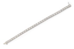 Bracciale vintage anni '40 con linea di diamanti da 5,15 carati