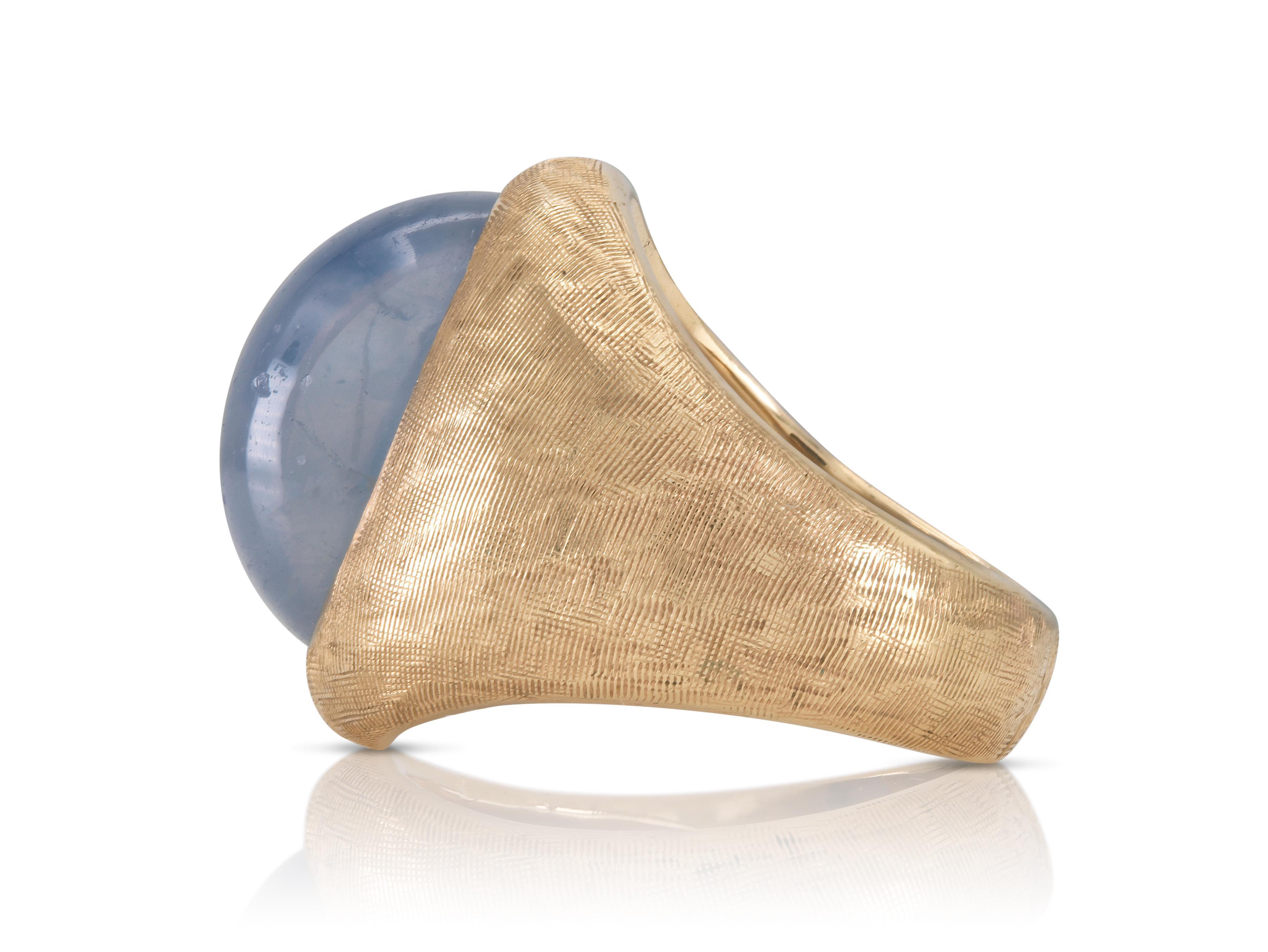 Anillo vintage de zafiro estrella de 6,00 quilates de la década de 1940 Retro en venta