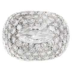 Vintage 1940s 6.68 Carat Diamond Domed Ring
