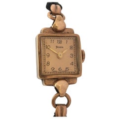 Vintage 1940s 9 Karat Gold Helvetia Ladies Mechanical Watch