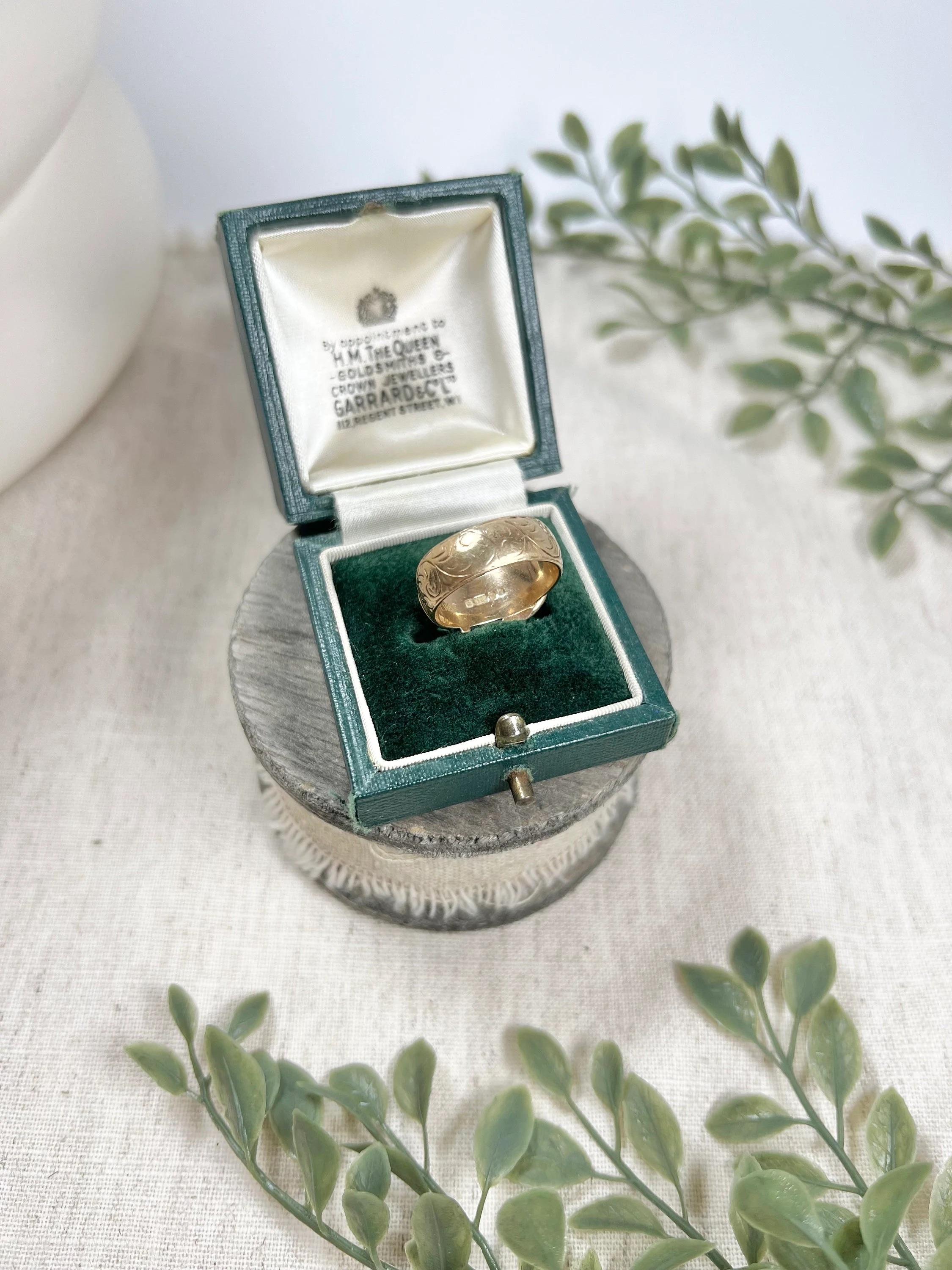 Vintage 1940's 9ct Gelbgold Schnalle / Gürtel Ring im Angebot 3