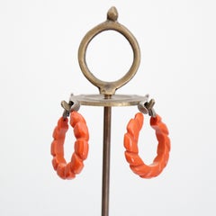 Vintage 1940's amber bakelite hoops 1940's bakelite hoop clip on earrings