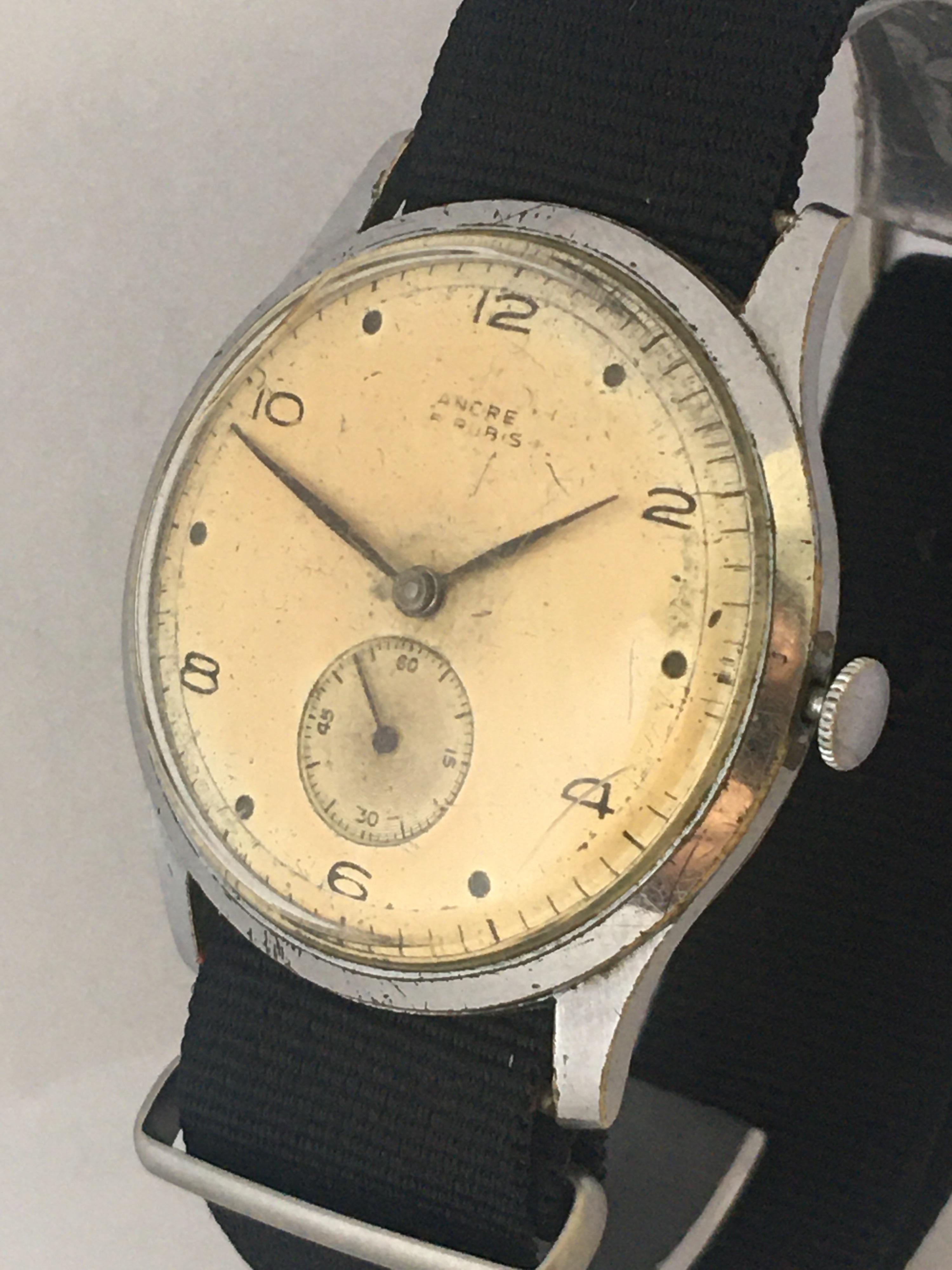 Vintage 1940s ANCRE Mechanical Watch For Sale 3