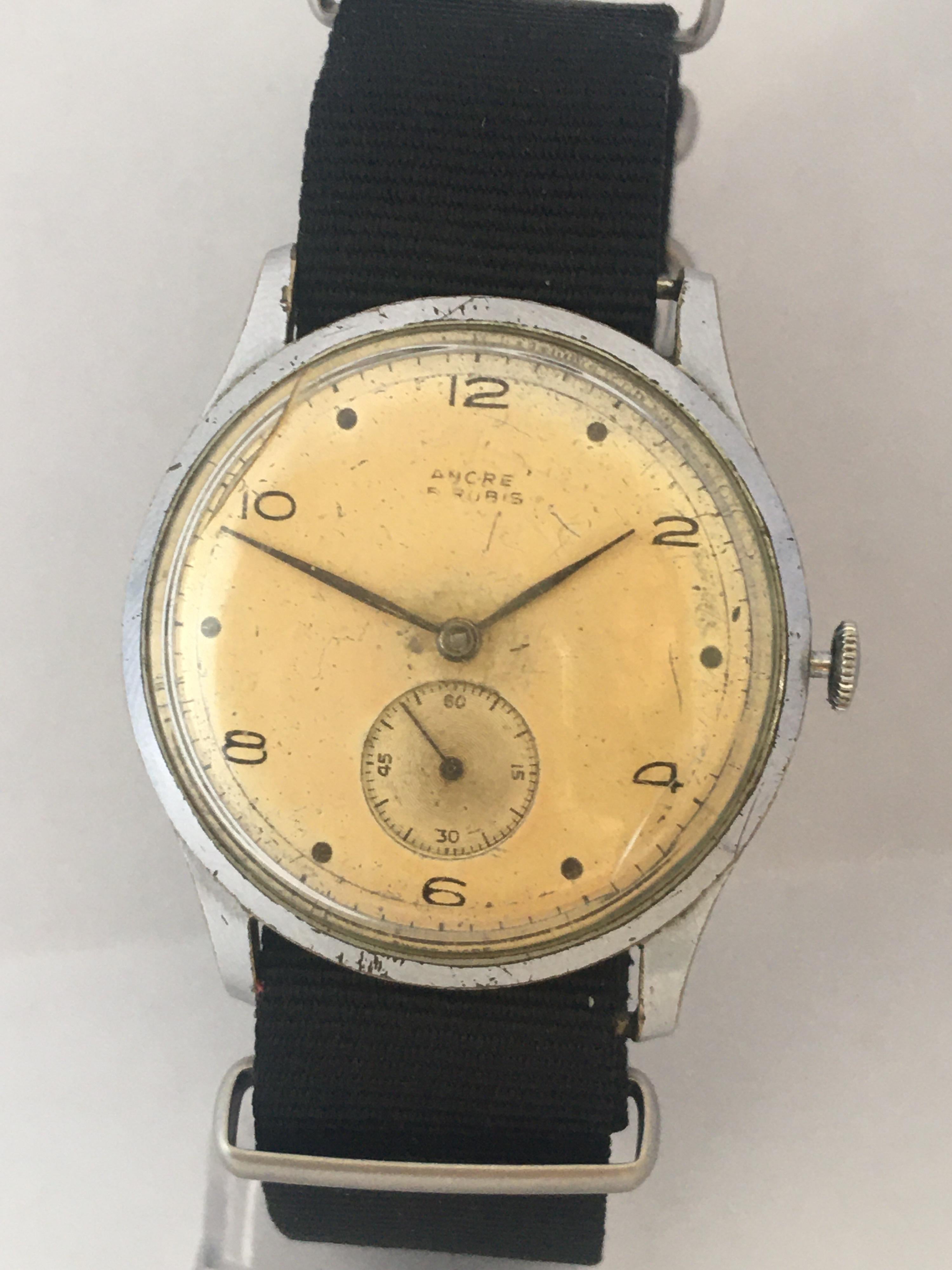 Vintage 1940s ANCRE Mechanical Watch For Sale 6