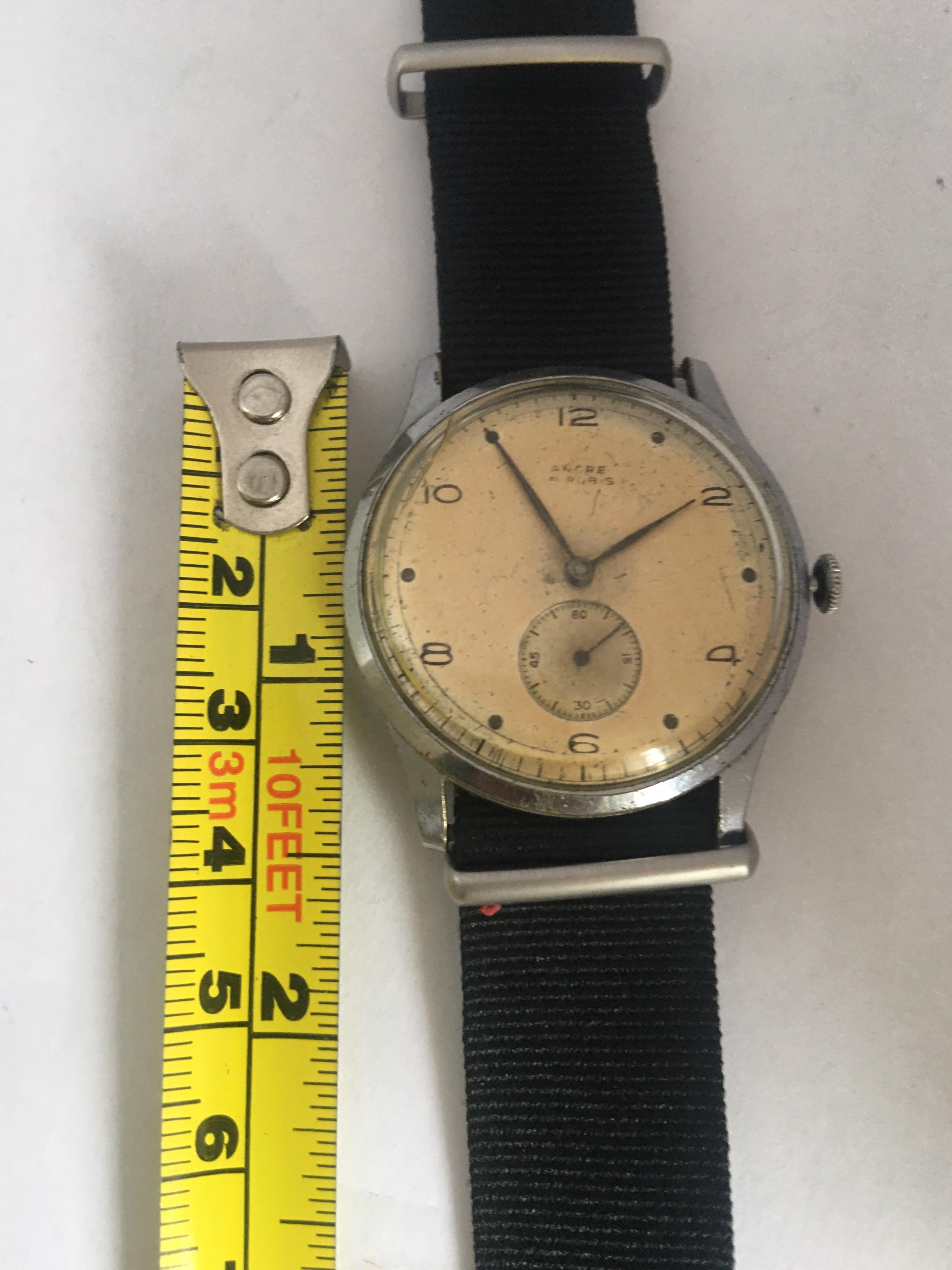 Women's or Men's Vintage 1940s ANCRE Mechanical Watch For Sale