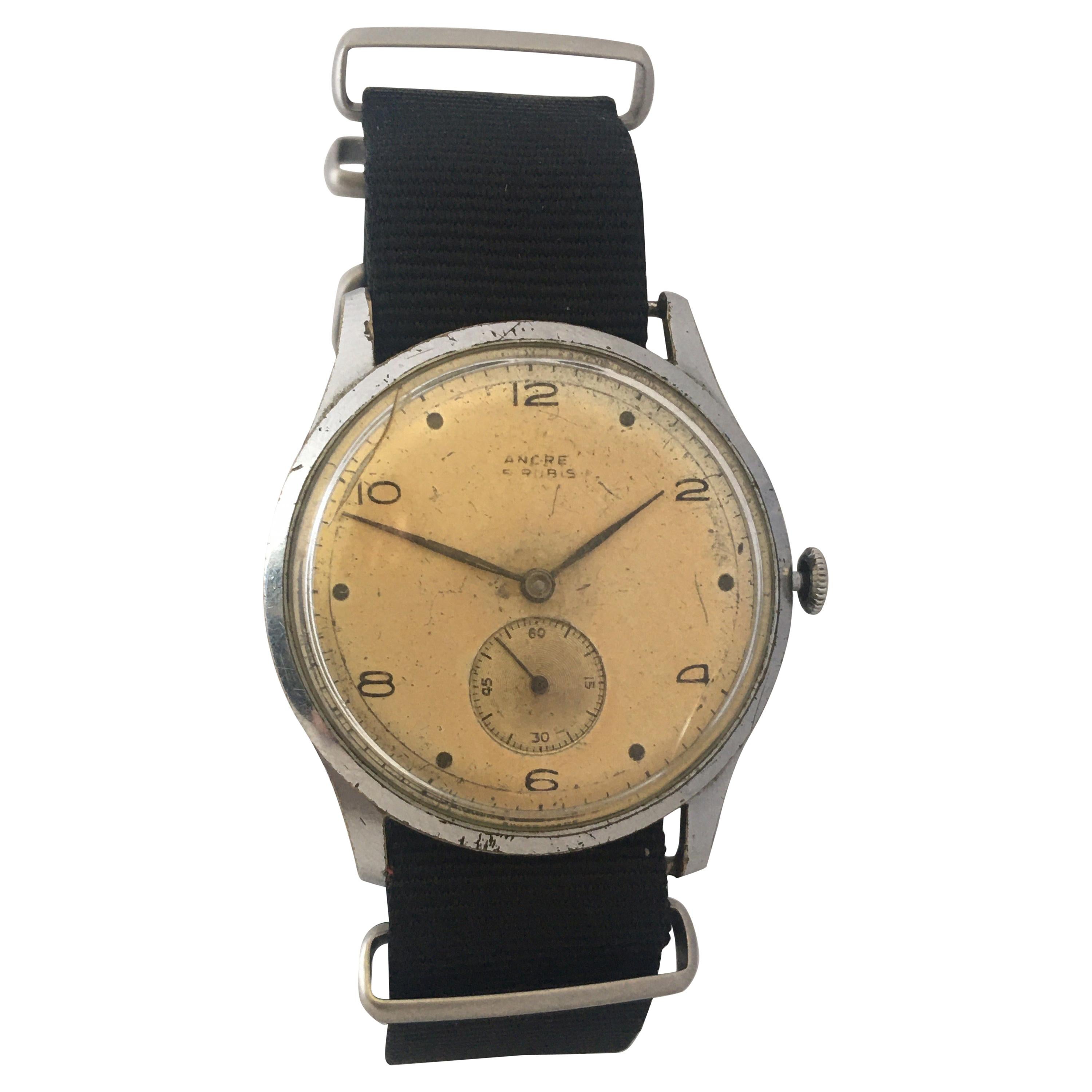 Vintage 1940s ANCRE Mechanical Watch For Sale