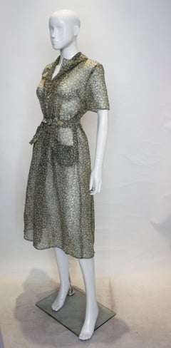Vintage 1940s Apple Print Dress