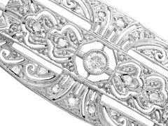 Broche de oro blanco y diamantes estilo Art Déco de los años 40