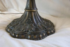 Vintage 1940s Art Deco Tiffany Style Fabulous Colors Lamp Lights Soft Glow