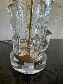 Vintage 1940's Barovier Bubbled Murano Glass Table Lamp