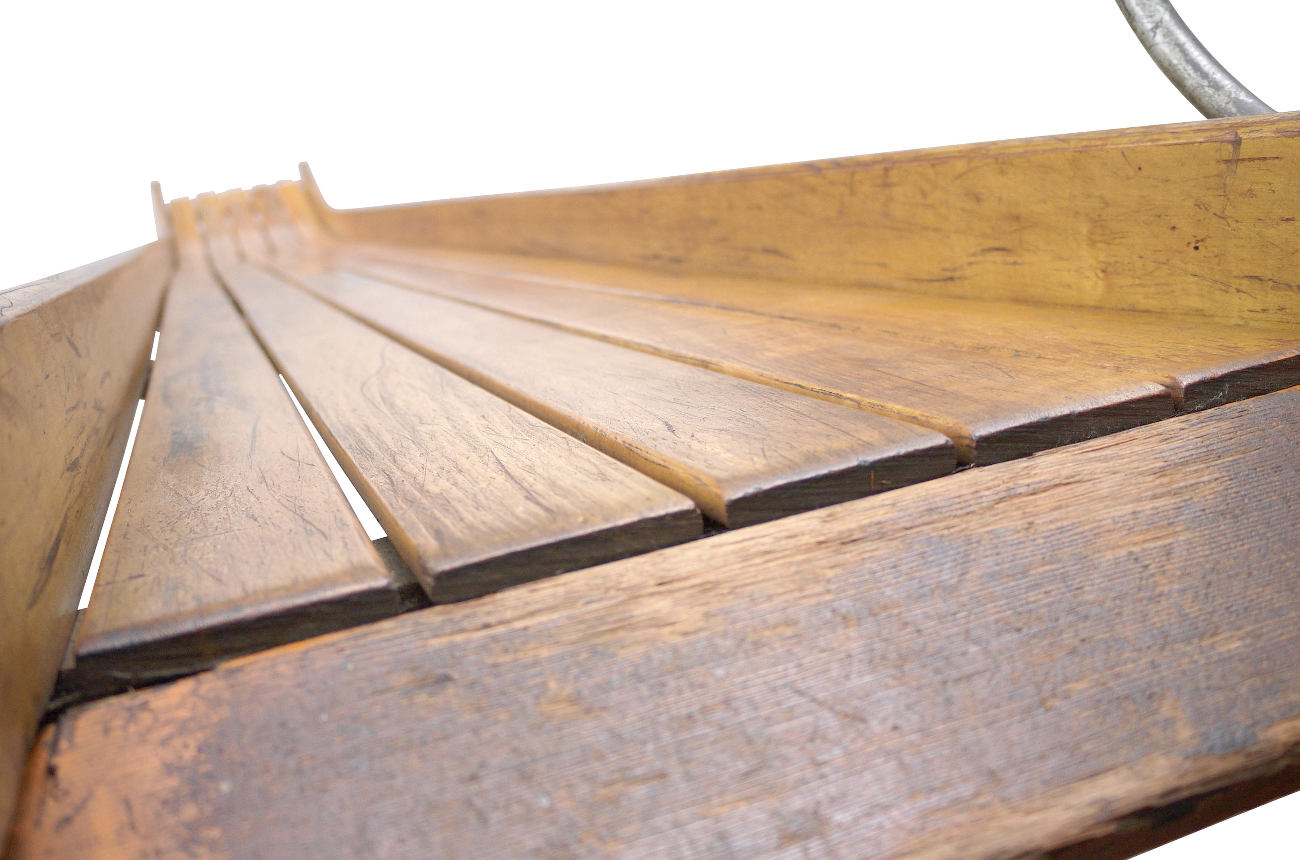 Mid-20th Century Vintage 1940s Bent Wood Playground Slide