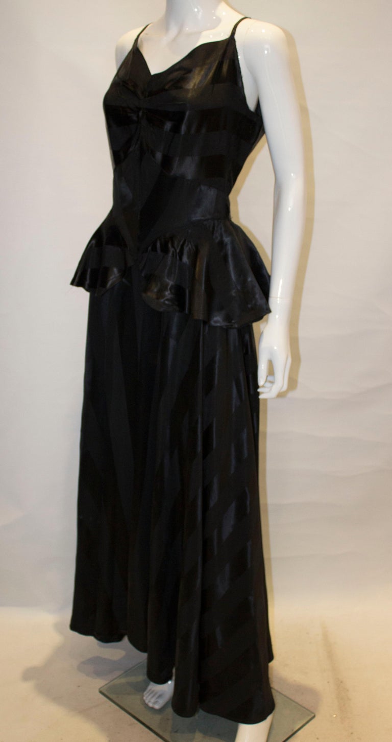 Vintage 1940s Black Evening Gown at 1stDibs