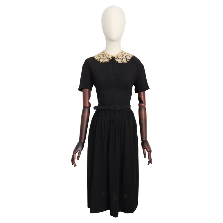 blue dress for baby girl Quinella Black Lace Crepe Backless Mini Dress (Archive Sale) main image 1