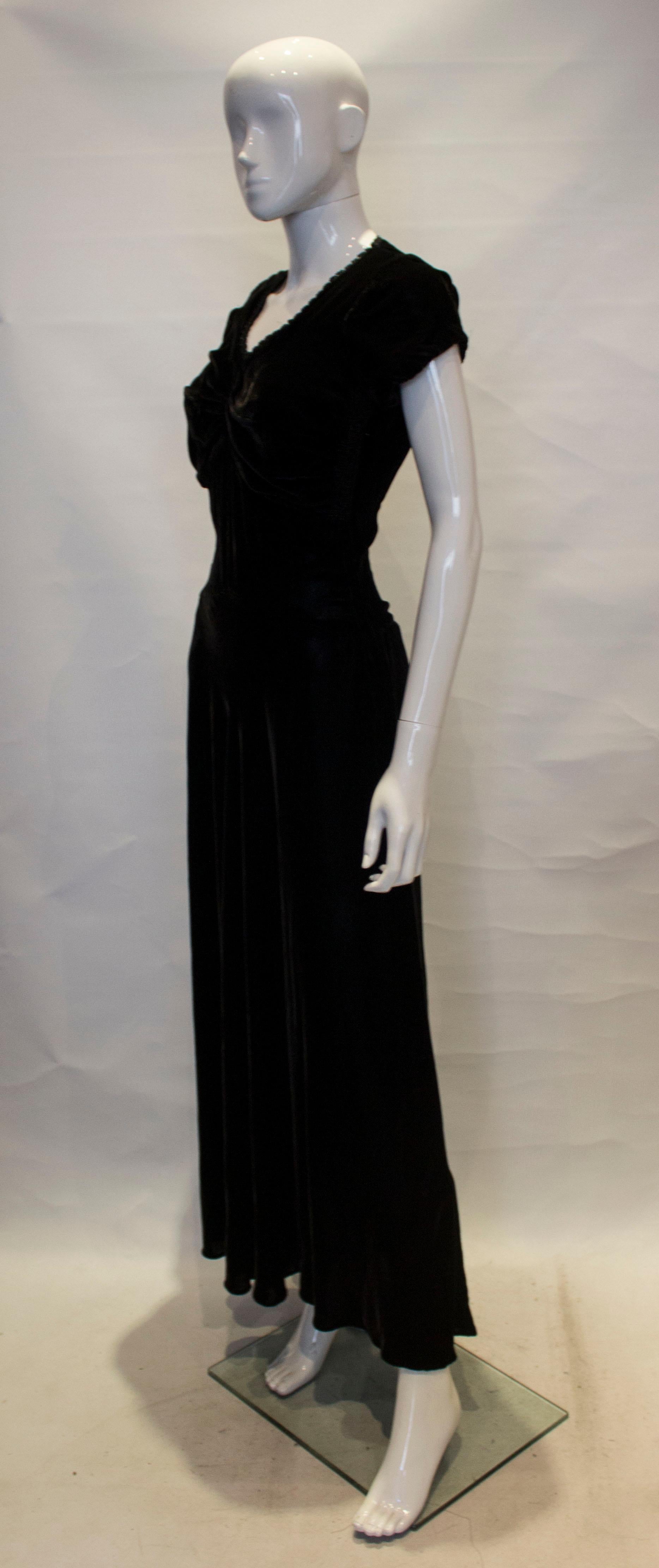 1940s velvet dress