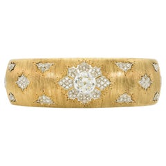 Vintage 1940s Buccellati Diamond Macri Cuff Bracelet