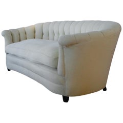 Vintage 1940s Button Tufted Sofa