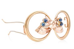 Vintage 1940s Cartier Retro Hair Pin with Sapphires