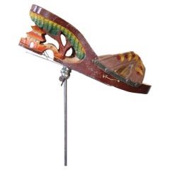 Vintage 1940's Carved Wooden Wedges Heels Pagoda UK 6 EU 39 US 6