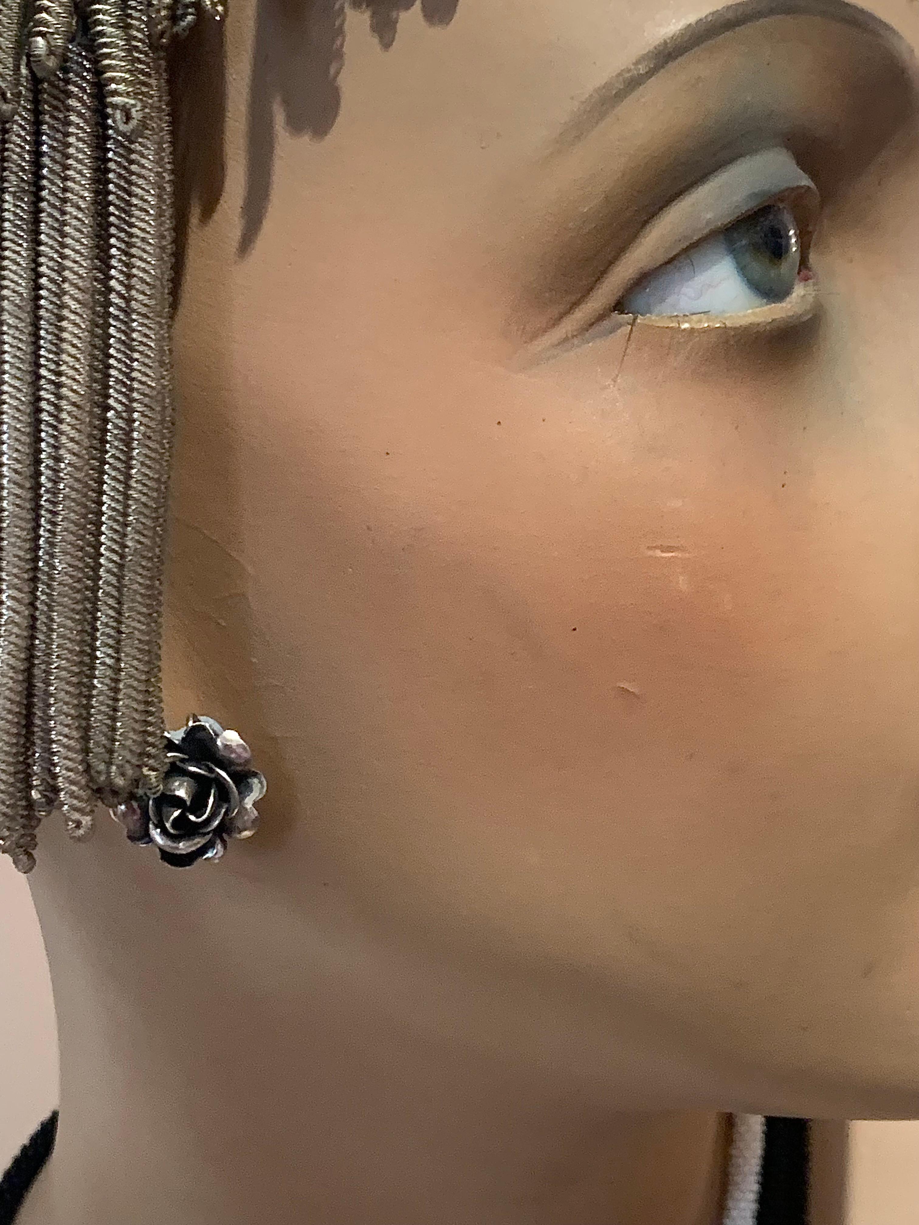 De las mujeres Vintage 1940 Pendientes de clip Rosas Flores 935 en venta