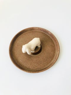 Vintage 1940s Cole Merris Studio Pottery Lamb Tray