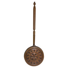 Vintage 1940s Copper Bed Warmer by Villedieu, France - 2Y542