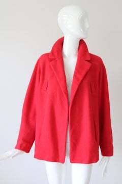 Vintage 1940's Coral Wool Swing Coat 1940's Swing Jacket Wool UK 14 US 10