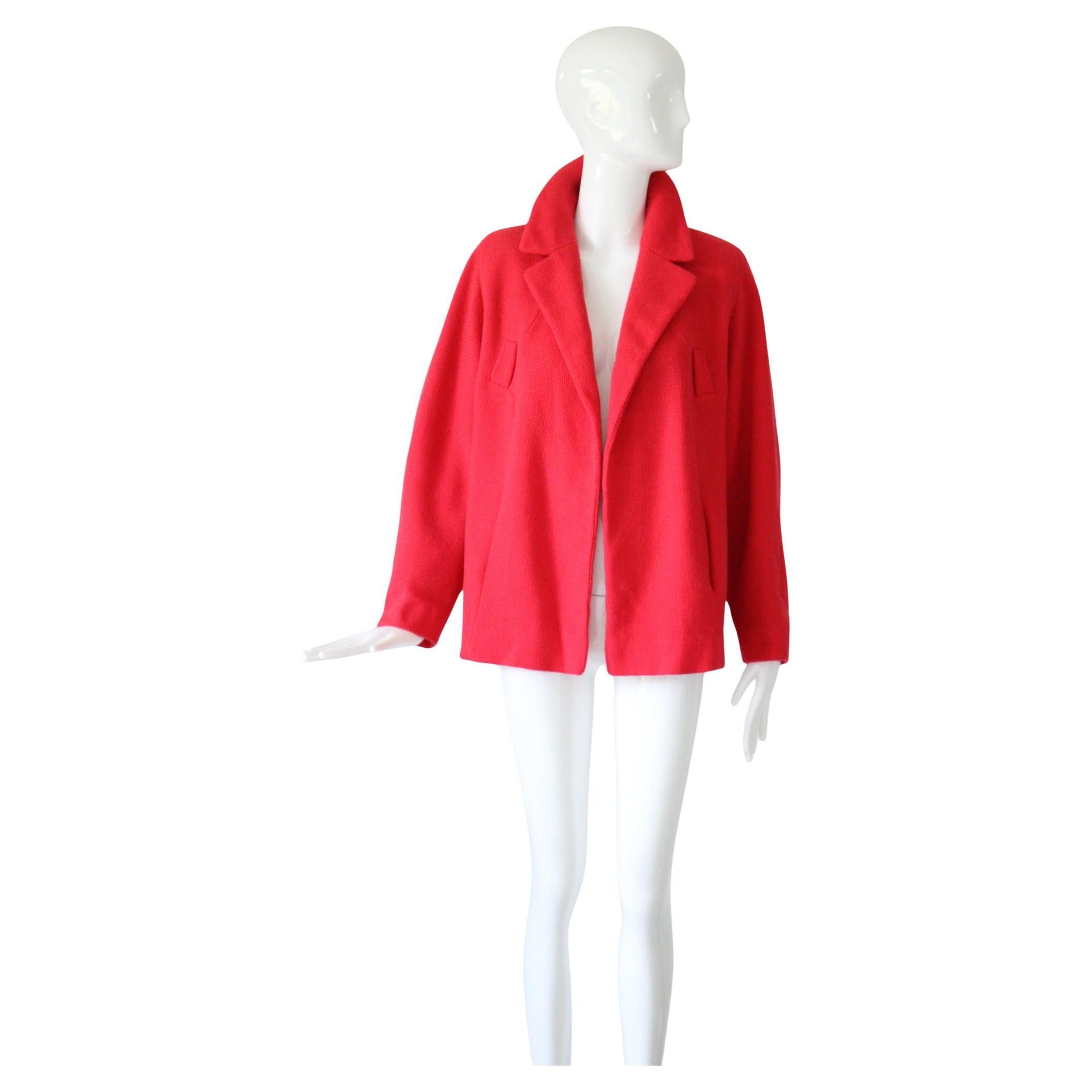 Abrigo de swing de lana coral vintage de 1940 Chaqueta de swing de lana de 1940 UK 14 US 10