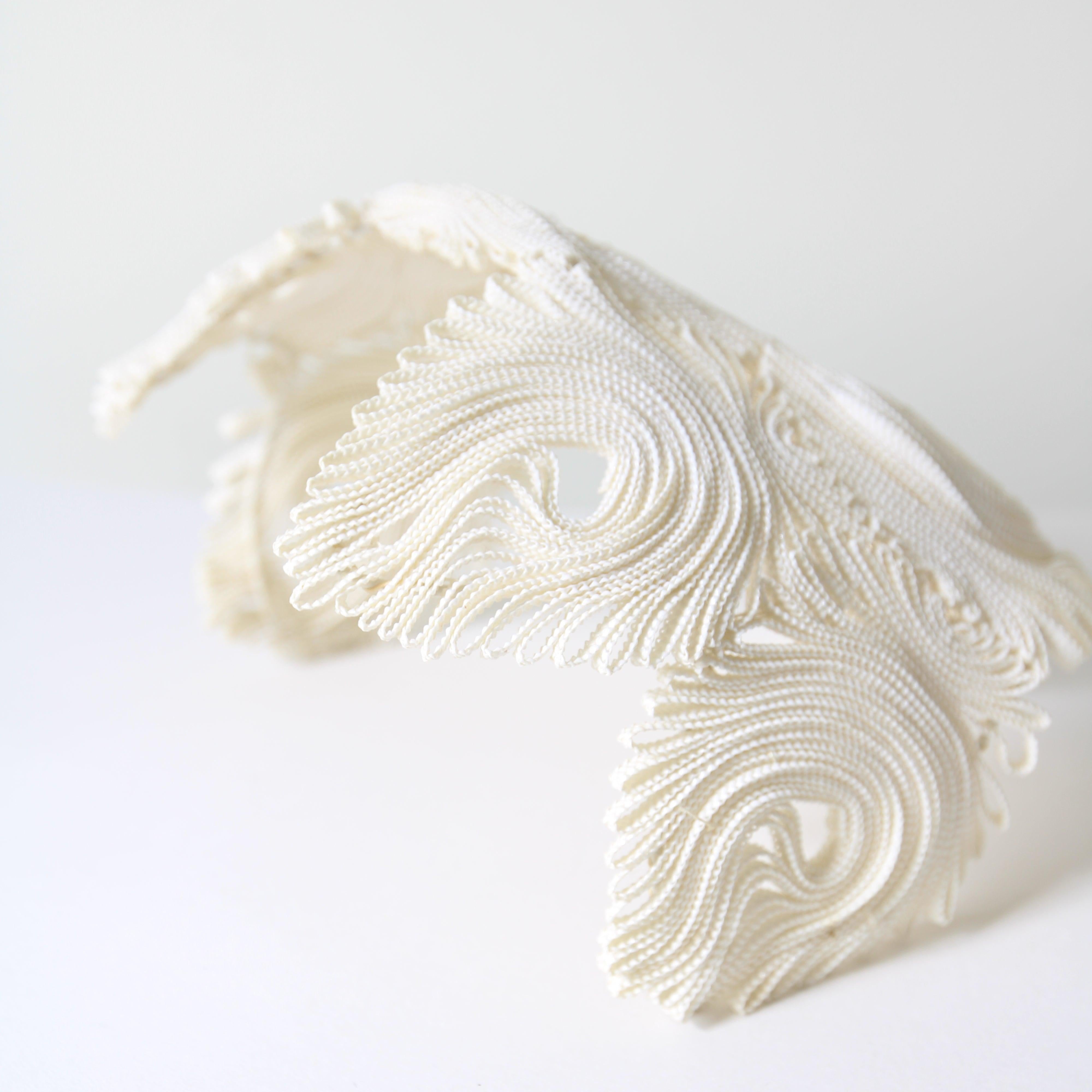 Vintage 1940's cream swirling braided percher hat original 1940's cream hat 1