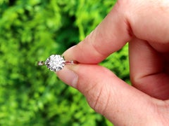 Vintage 1940s Diamond and Platinum Solitaire Engagement Ring
