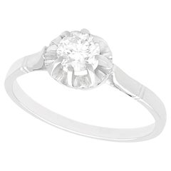 Used 1940s Diamond and Platinum Solitaire Engagement Ring