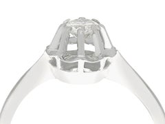 1940s Diamond and White Gold Solitaire Engagement Ring