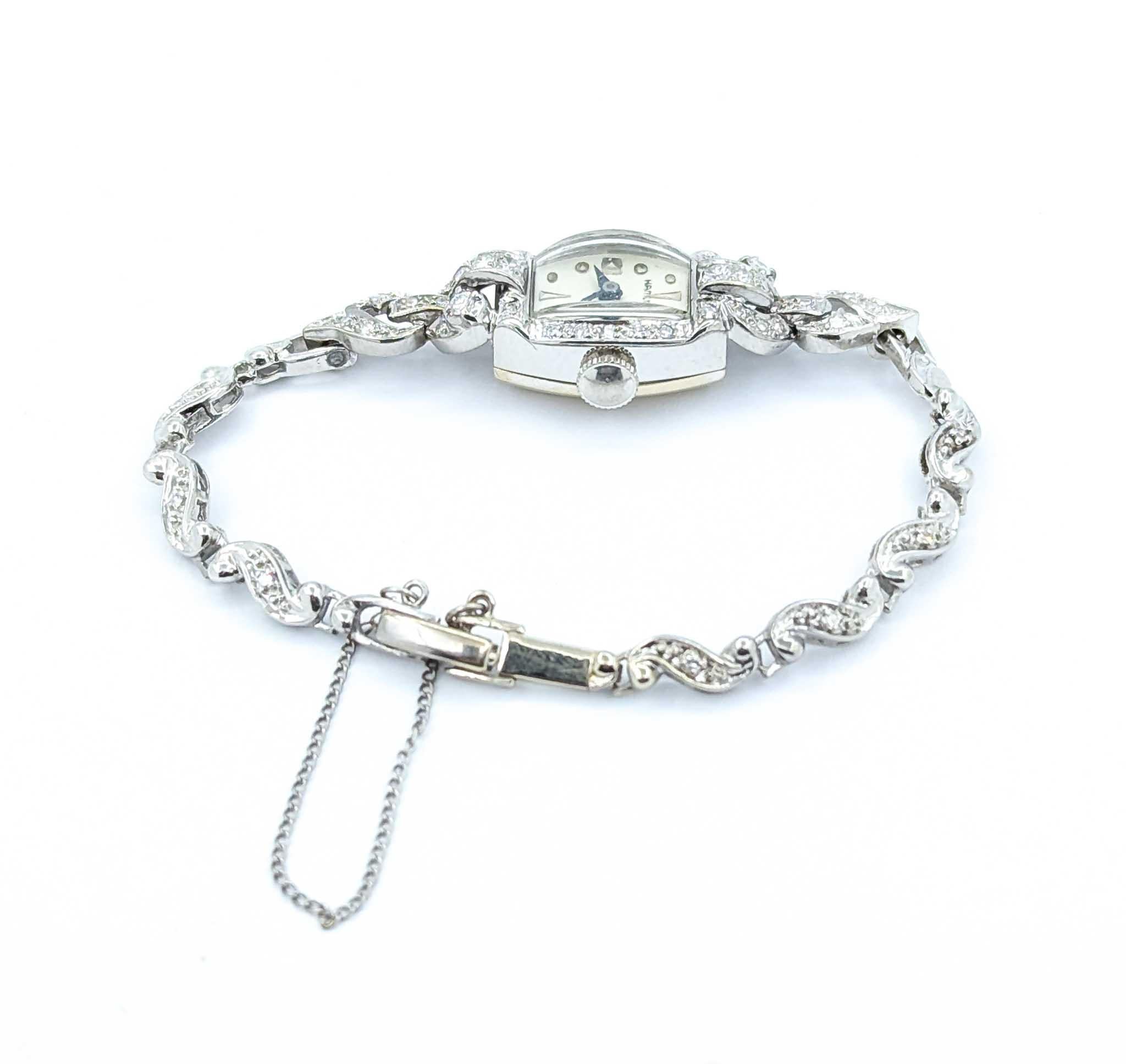 Vintage 1940's Diamond Hamilton Watch
Introducing the Hamilton Vintage 1940's 1.00ctw Diamond 14k Watch. This eye-catching timepiece is beautifully crafted and adorned with 1.00ctw diamonds that showcase a sparkly clarity and a radiant white hue.
